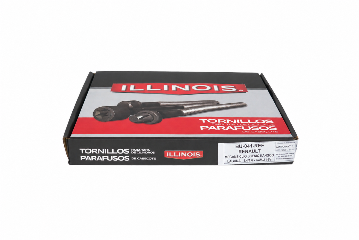 TORNILLOS TAPA CILINDRO *REFORMA* RENAULT KANGOO / MEGANE / CLIO 1.6 16V MOTOR K4M (RE08) (BU-041-REF)