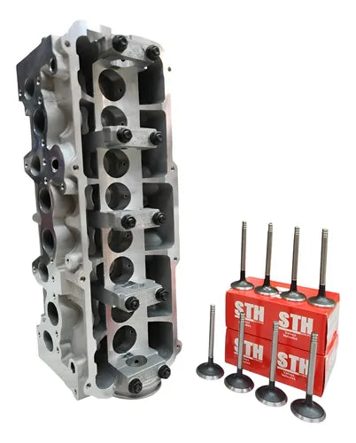 TAPA CILINDRO VW. 1.6 8V INYECCION ABM NAFTA POLO (4 APOYOS/GUIA 7MM/LEVA 44. (CON VALVULAS Y RETENES)