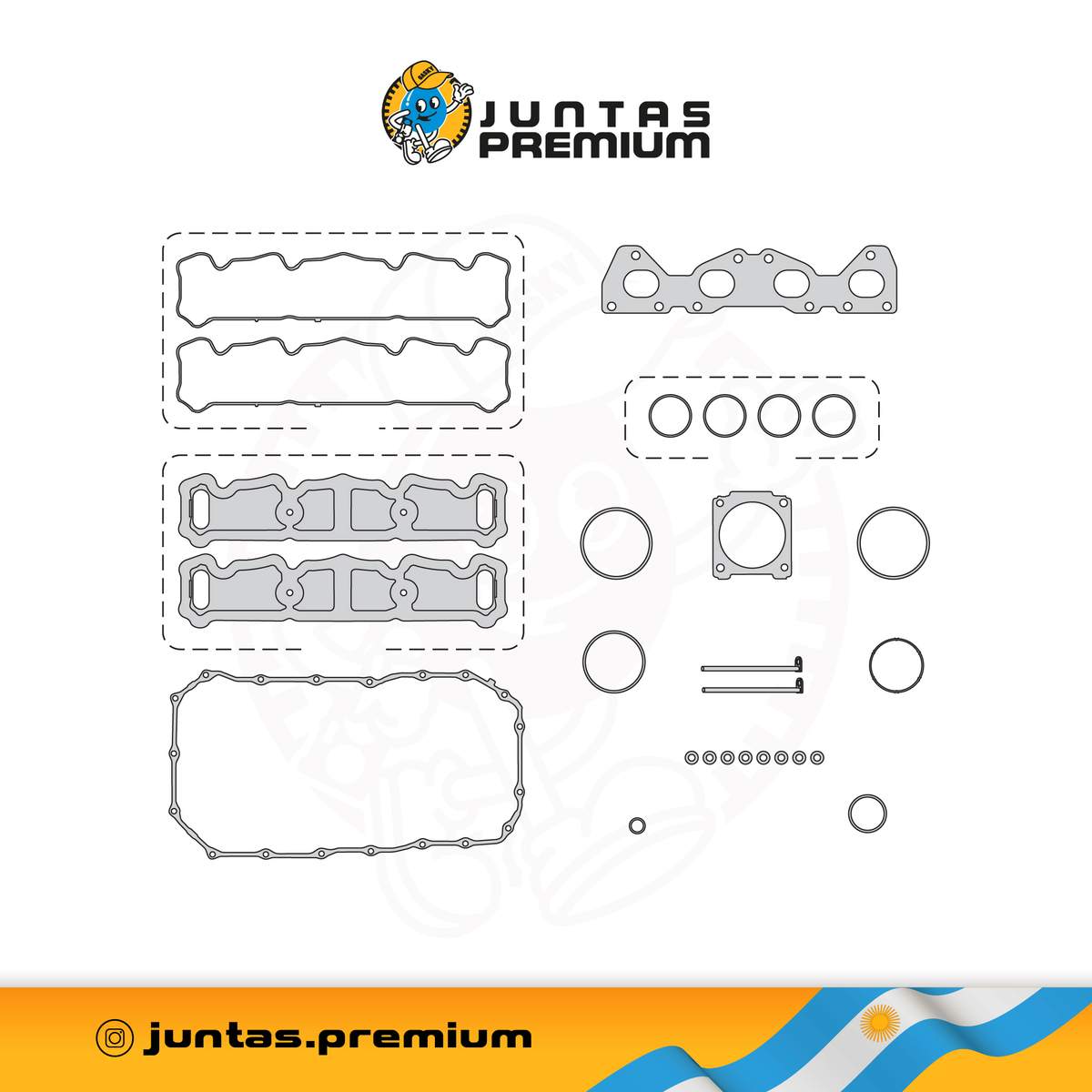 JUEGO JUNTAS SIN TAPA PEUGEOT TU5JP4 1.6 16V (CON TAPAS)